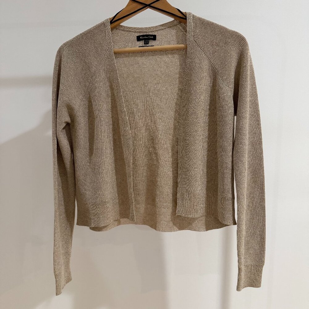 Massimo Dutti Metallic Knit Shrug Soft Italian Yarn - XS-Small - Picture 3 of 9